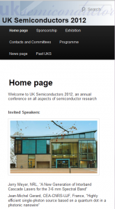 UK Semiconductors website on a narrow device display UK Semiconductors website on a narrow device display